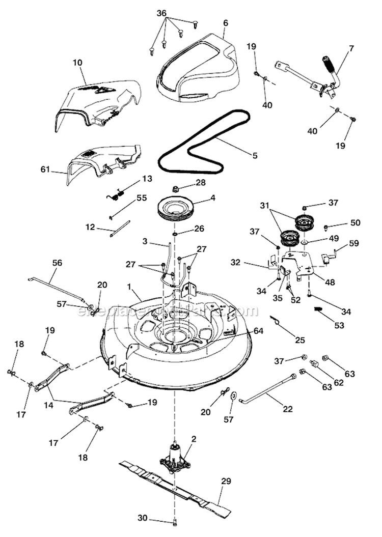 Page C Diagram and Parts List for WELRVBA30  Weed Eater Lawn Tractor